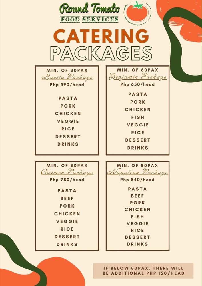 Catering menu reference page 3